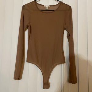 Sheer bodysuit long sleeve